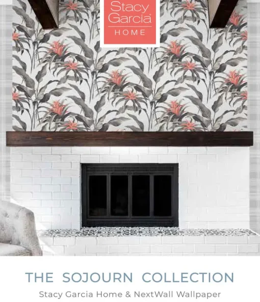 Stacy Garcia Home Faux Grasscloth Peel & Stick Wallpaper - Grey