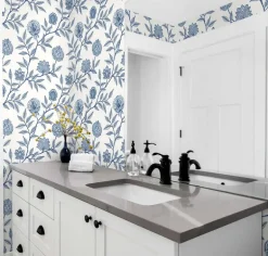 Stacy Garcia Home Jaclyn Peel & Stick Wallpaper - Blue