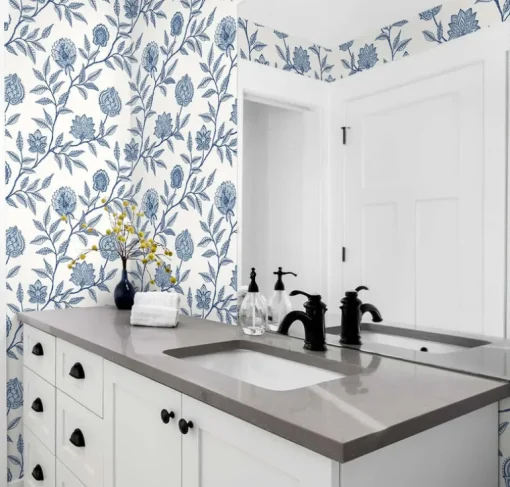 Stacy Garcia Home Jaclyn Peel & Stick Wallpaper - Blue