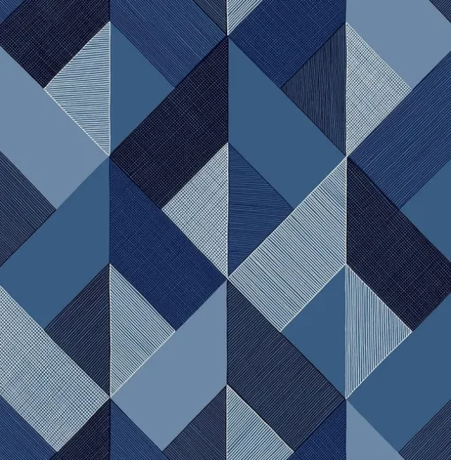 Stacy Garcia Home Marquetry Peel & Stick Wallpaper - Blue