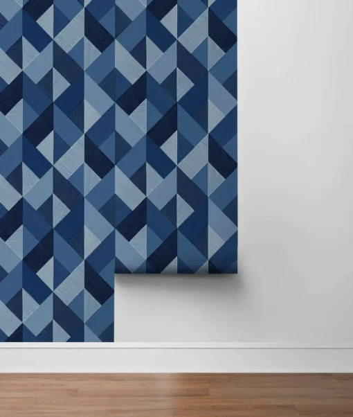 Stacy Garcia Home Marquetry Peel & Stick Wallpaper - Blue