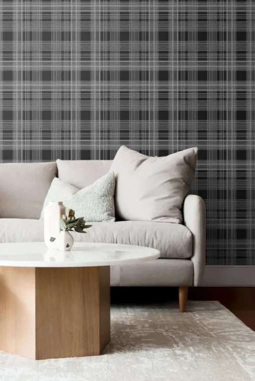 Stacy Garcia Home Rad Plaid Peel & Stick Wallpaper - Black
