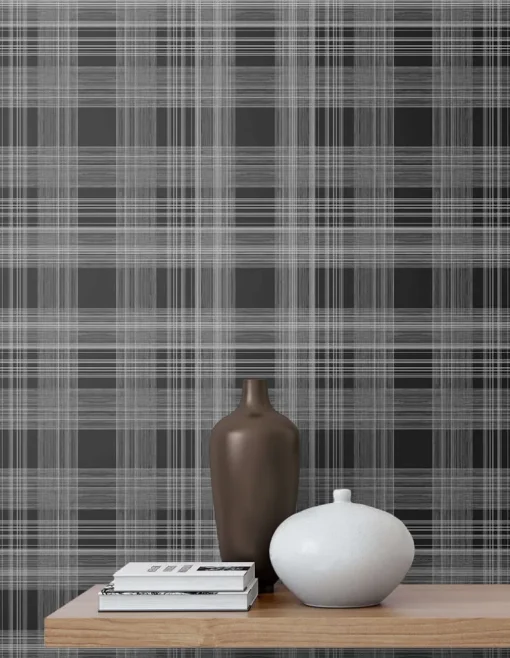 Stacy Garcia Home Rad Plaid Peel & Stick Wallpaper - Black