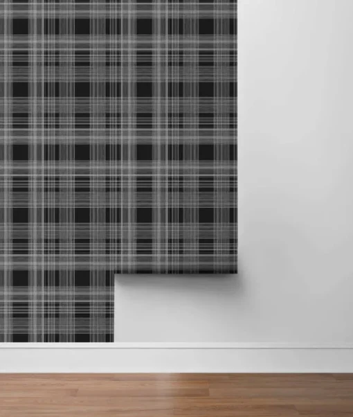 Stacy Garcia Home Rad Plaid Peel & Stick Wallpaper - Black