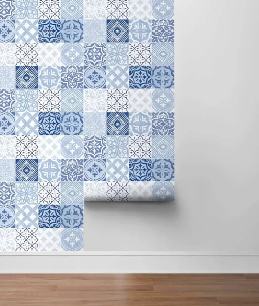 Stacy Garcia Home Tilework Peel & Stick Wallpaper - Blue
