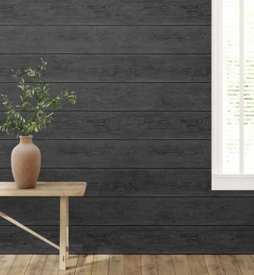 Stacy Garcia Home Wood Stacks Peel & Stick Wallpaper - Black