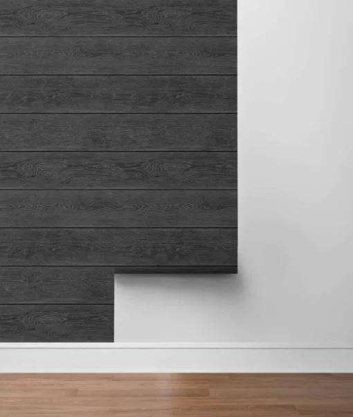 Stacy Garcia Home Wood Stacks Peel & Stick Wallpaper - Black