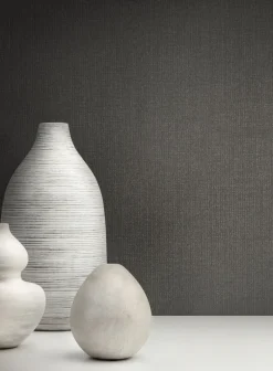 Stacy Garcia Moderne Panama Weave Wallpaper - Charcoal