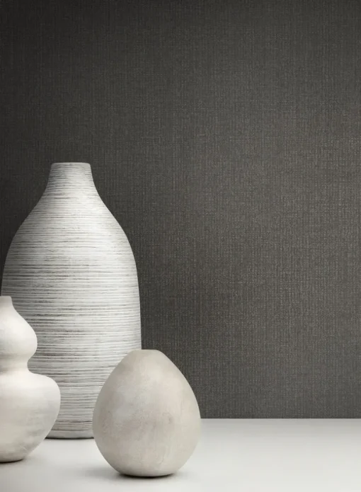 Stacy Garcia Moderne Panama Weave Wallpaper - Charcoal