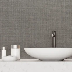 Stacy Garcia Moderne Randing Weave Wallpaper - Charcoal