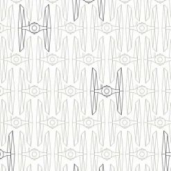 Star Wars Tie Fighter Peel & Stick Wallpaper - Black & White