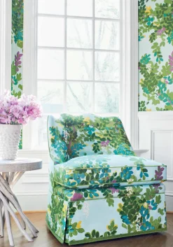 Thibaut Canopy Central Park Wallpaper - Sky Blue