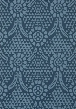 Thibaut Canopy Chamomile Wallpaper - Navy Blue