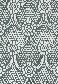 Thibaut Canopy Chamomile Wallpaper - Gray