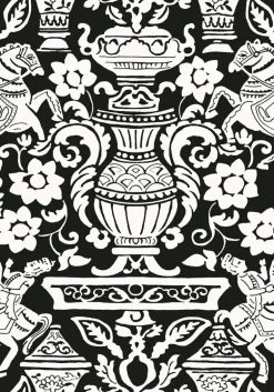 Thibaut Canopy Galway Wallpaper - Black & White
