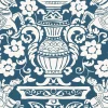 Thibaut Canopy Galway Wallpaper - Navy Blue
