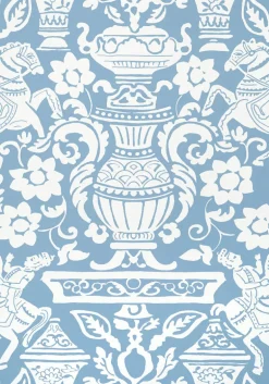 Thibaut Canopy Galway Wallpaper - Blue