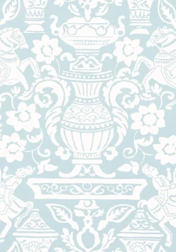 Thibaut Canopy Galway Wallpaper - Spa Blue