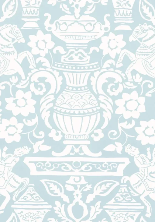 Thibaut Canopy Galway Wallpaper - Spa Blue