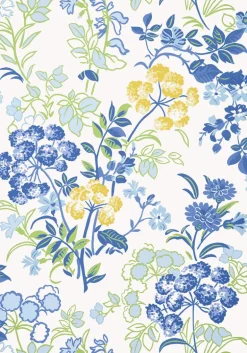 Thibaut Canopy Spring Garden Wallpaper - Blue & White
