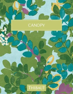 Thibaut Canopy Spring Garden Wallpaper - Navy Blue