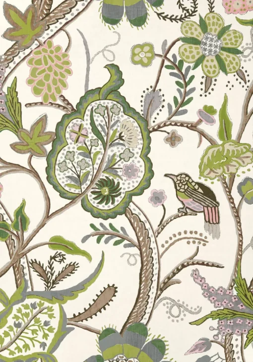 Thibaut Canopy Windsor Wallpaper - Brown & Green