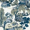 Thibaut Dynasty Asian Scenic Wallpaper - Blue & Beige