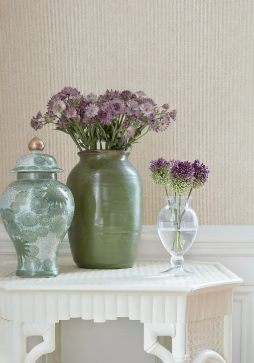 Thibaut Dynasty Largo Weave Wallpaper - Beige