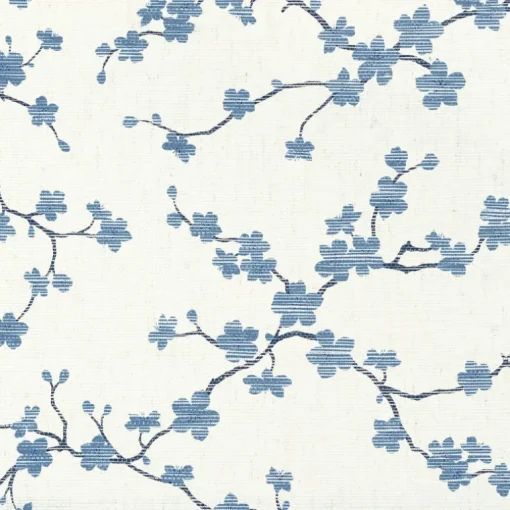 Thibaut Dynasty Sakura Wallpaper - Blue