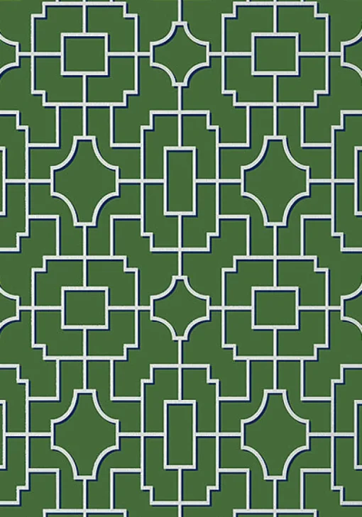 Thibaut Eden Fretwork Wallpaper - Emerald