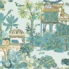 Thibaut Eden Mystic Garden Wallpaper - Spa Blue