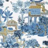 Thibaut Eden Mystic Garden Wallpaper - Blue & White