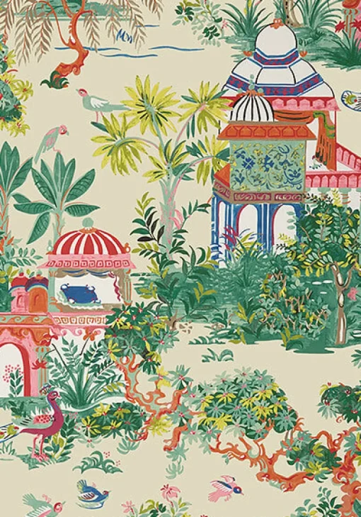 Thibaut Eden Mystic Garden Wallpaper - Cream