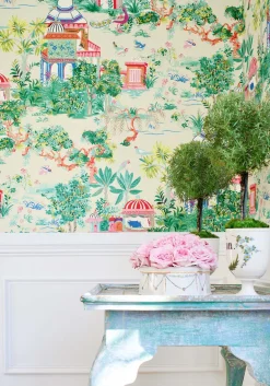 Thibaut Eden Mystic Garden Wallpaper - Cream