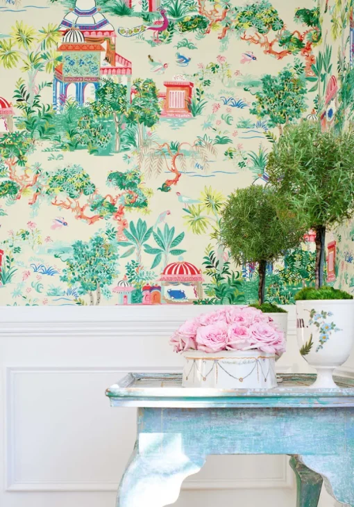 Thibaut Eden Mystic Garden Wallpaper - Cream
