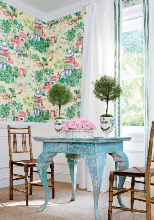 Thibaut Eden Mystic Garden Wallpaper - Cream