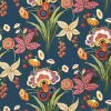 Thibaut Eden Pasadena Wallpaper - Navy Blue