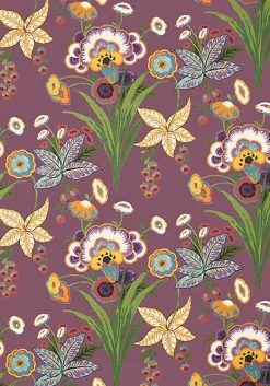 Thibaut Eden Pasadena Wallpaper - Plum