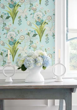 Thibaut Eden Pasadena Wallpaper - Spa Blue