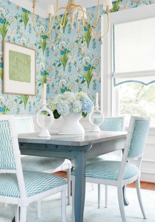 Thibaut Eden Pasadena Wallpaper - Spa Blue
