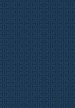 Thibaut Eden T-Square Wallpaper - Navy Blue
