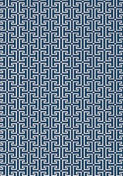 Thibaut Eden T-Square Wallpaper - Navy & White