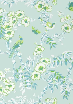 Thibaut Eden Yukio Wallpaper - Spa Blue