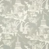 Thibaut Grand Palace Empress Court Wallpaper - Grey