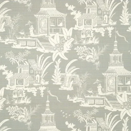 Thibaut Grand Palace Empress Court Wallpaper - Grey