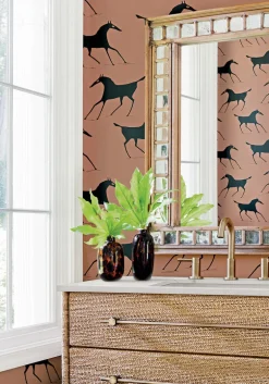 Thibaut Mesa Marlborough Downs Wallpaper - Clay