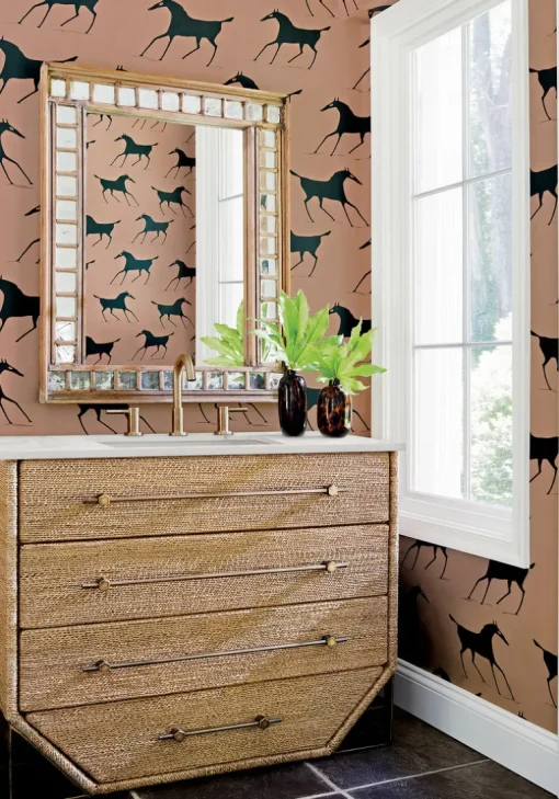 Thibaut Mesa Marlborough Downs Wallpaper - Clay