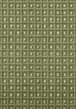 Thibaut Modern Resource 3 Square Dance Wallpaper - Olive Green