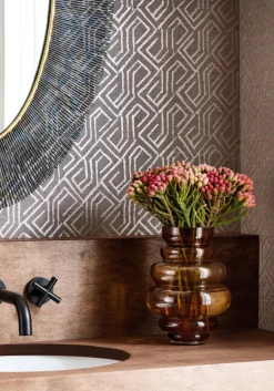 Thibaut Modern Resource 3 Tortona Wallpaper - Taupe