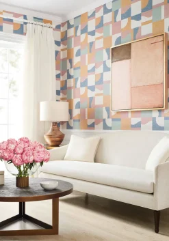 Thibaut Modern Resource 3 Colored Blocks Wallpaper - Multi